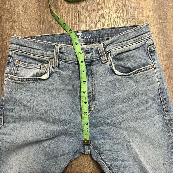 7 FOR ALL MANKIND Jeans Womens 31 Blue Slimmy Cashmere Blend Japanese Fabric - Picture 3 of 10